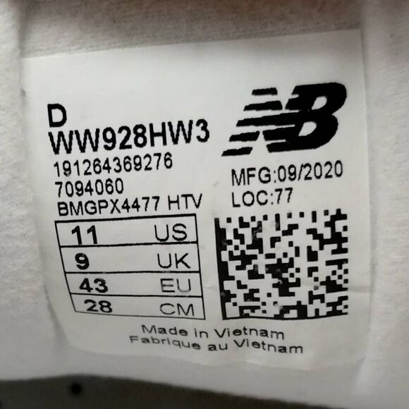 New Balance 928v3 Walking Shoes Womens Size‎ 11 D Wide Width White Comfort Shoes - Picture 9 of 9